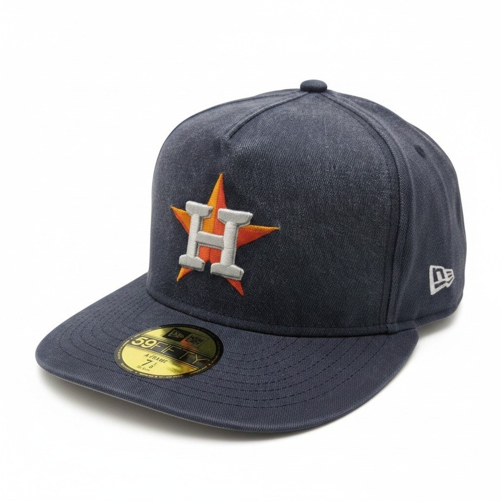 New Era 59FIFTY A-Frame Houston Astros Pigment Dye Hat Navy Fitted 7 1/8‎